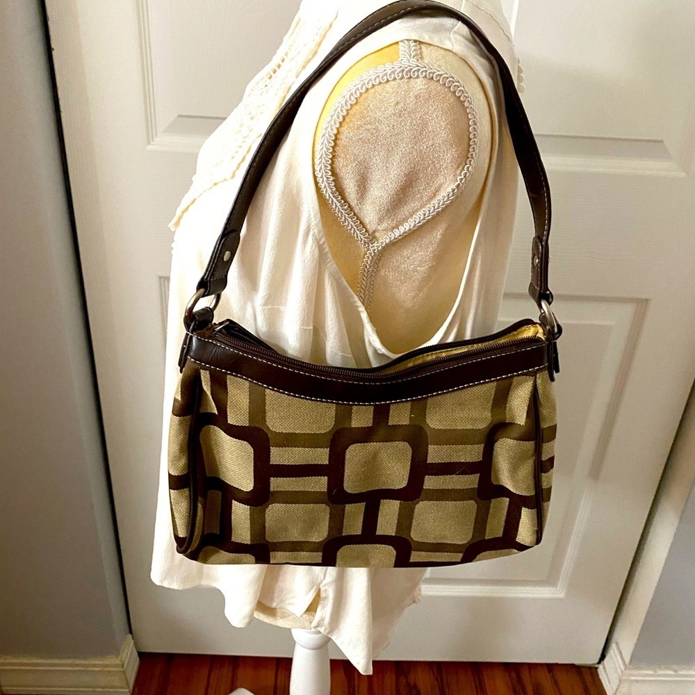 Nine West geometric canvas bag.
